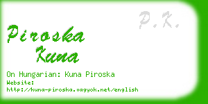 piroska kuna business card